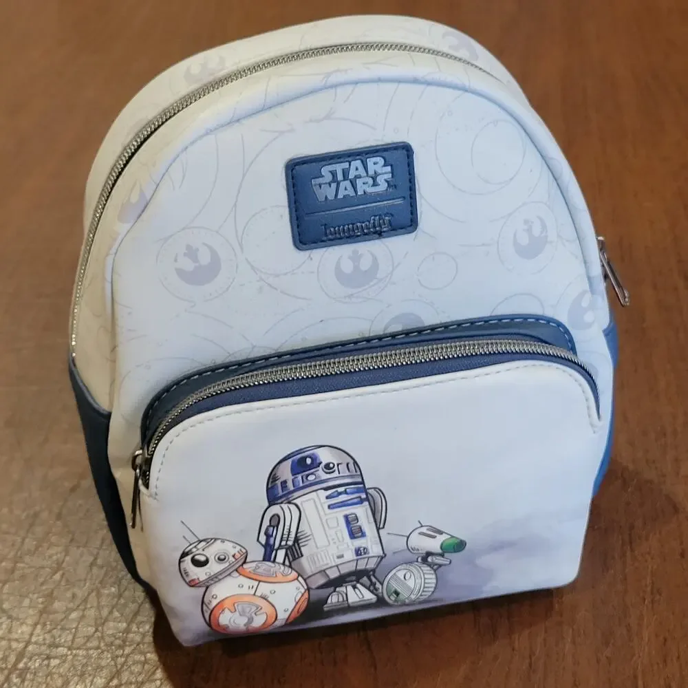 Loungefly Disney Star Wars R2D2 Bb8 Droids Mini Backpack New, with tags